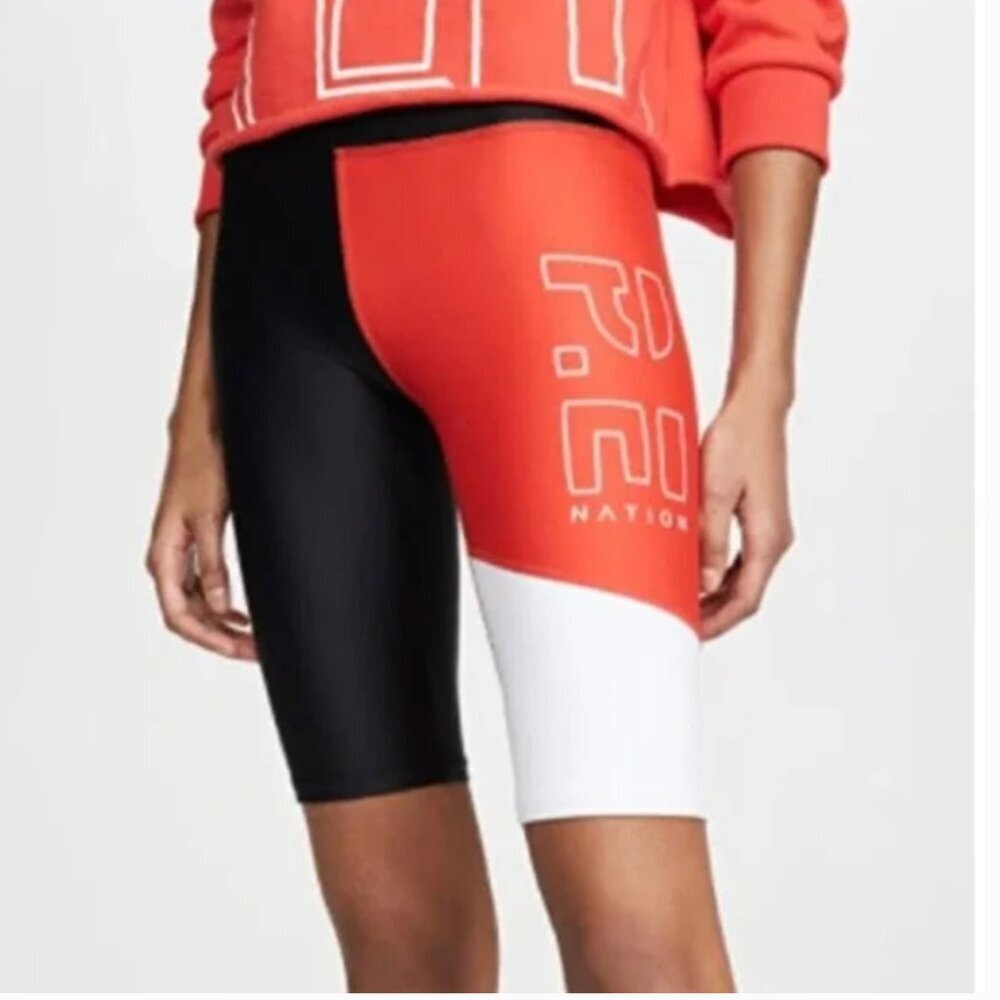 P.E. Nation Benchwarmer Short in Black, Red & White
